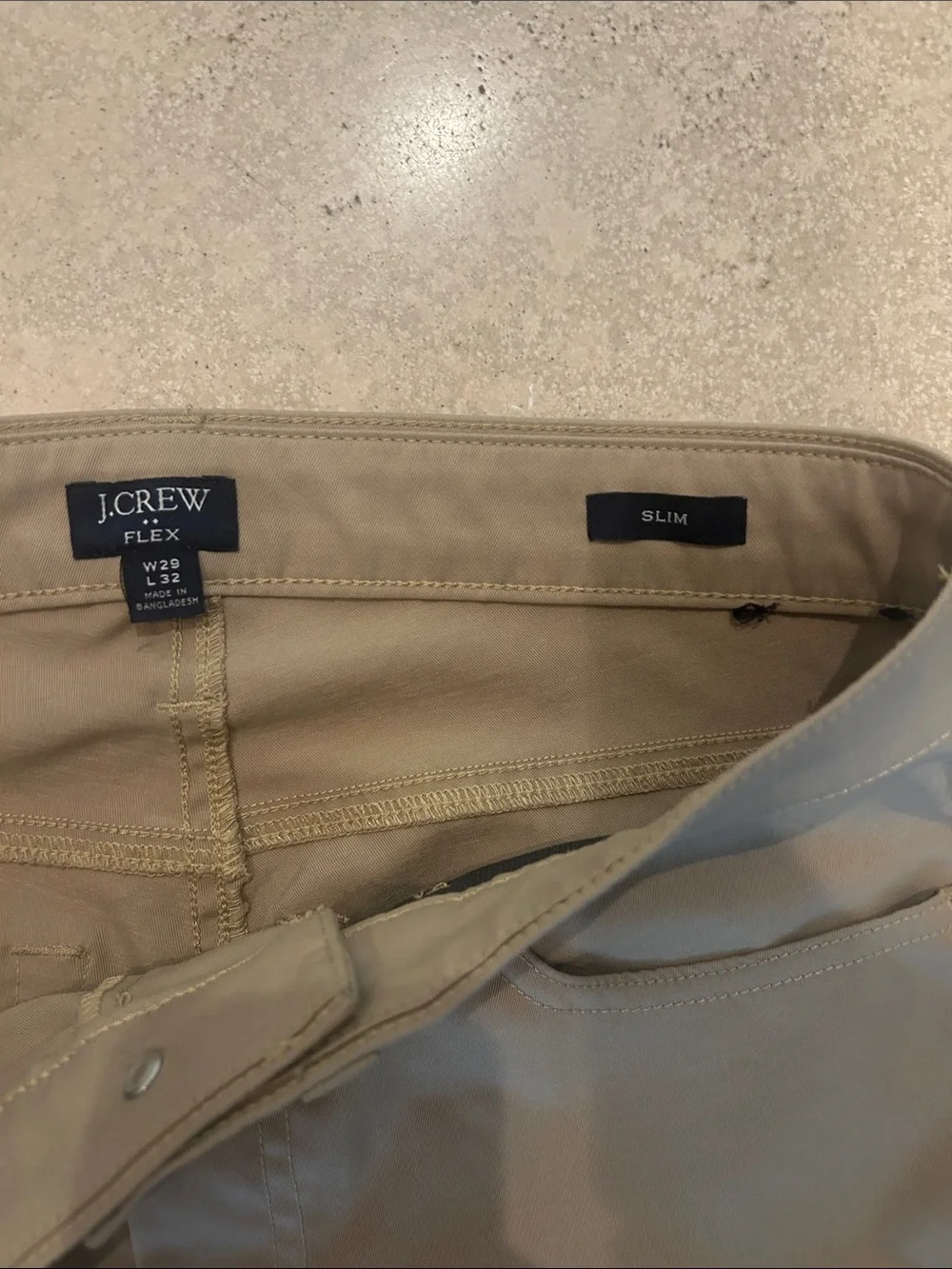 J. Crew Men's Chinos in Khaki Tan